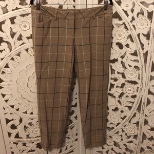 Express Plaid Columnist Ankle Midrise Pant